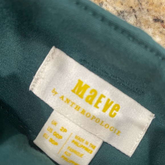 Maeve Green Wide-Leg Pants - Picture 5 of 8